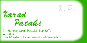 karad pataki business card